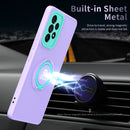 For Samsung Galaxy A23 4G Eagle Eye Ring Holder Phone Case(Purple + Light Green)