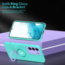 For Samsung Galaxy S22+ 5G Eagle Eye Ring Holder Phone Case(Light Green + Purple)