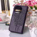 Embossed Butterfly Leather Phone Case For iPhone 14 Pro Max (Dark Purple)