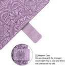 For OPPO Reno6 5G Mandala Embossed Flip Leather Phone Case(Purple)