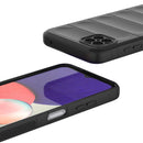 For Samsung Galaxy A22 5G Magic Shield TPU + Flannel Phone Case(Black)