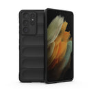 For Samsung Galaxy S21 Ultra 5G Magic Shield TPU + Flannel Phone Case(Black)