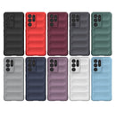 For Samsung Galaxy S21 Ultra 5G Magic Shield TPU + Flannel Phone Case(Black)
