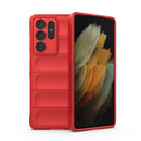 For Samsung Galaxy S21 Ultra 5G Magic Shield TPU + Flannel Phone Case(Red)
