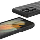 For Samsung Galaxy S21 Ultra 5G Magic Shield TPU + Flannel Phone Case(Red)