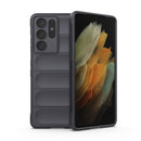 For Samsung Galaxy S21 Ultra 5G Magic Shield TPU + Flannel Phone Case(Dark Grey)