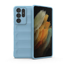 For Samsung Galaxy S21 Ultra 5G Magic Shield TPU + Flannel Phone Case(Light Blue)