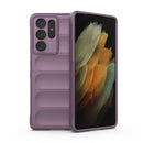 For Samsung Galaxy S21 Ultra 5G Magic Shield TPU + Flannel Phone Case(Purple)