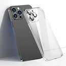 For iPhone 13 Pro Max Transparent PC Phone Case with Lens Film (Black)
