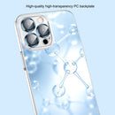 For iPhone 13 Pro Max Transparent PC Phone Case with Lens Film (Black)