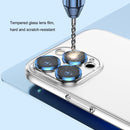 For iPhone 13 Pro Max Transparent PC Phone Case with Lens Film (Black)