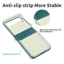 For Samsung Galaxy Z Flip3 5G Embossed Chain Folding Phone Case(Dark Green)