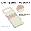 For Samsung Galaxy Z Flip3 5G Embossed Chain Folding Phone Case(Rose Gold)