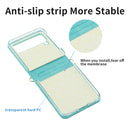 For Samsung Galaxy Z Flip3 5G Embossed Chain Folding Phone Case(Lake Green)