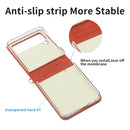 For Samsung Galaxy Z Flip3 5G Embossed Chain Folding Phone Case(Red)