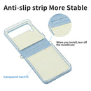 For Samsung Galaxy Z Flip3 5G Embossed Chain Folding Phone Case(Sky Blue)