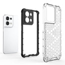 For OPPO Reno8 Shockproof Honeycomb PC + TPU Phone Case(Red)