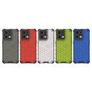 For OPPO Reno8 Shockproof Honeycomb PC + TPU Phone Case(Red)