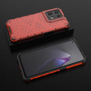 For OPPO Reno8 Shockproof Honeycomb PC + TPU Phone Case(Red)