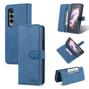 For Samsung Galaxy Z Fold4 AZNS Dream II Skin Feel PU+TPU Horizontal Flip PU Phone Case(Blue)
