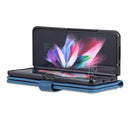 For Samsung Galaxy Z Fold4 AZNS Dream II Skin Feel PU+TPU Horizontal Flip PU Phone Case(Blue)