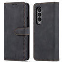 For Samsung Galaxy Z Fold4 AZNS Dream II Skin Feel PU+TPU Horizontal Flip PU Phone Case(Black)