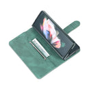 For Samsung Galaxy Z Fold4 AZNS Dream II Skin Feel PU+TPU Horizontal Flip PU Phone Case(Green)