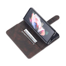 For Samsung Galaxy Z Fold4 AZNS Dream II Skin Feel PU+TPU Horizontal Flip PU Phone Case(Coffee)