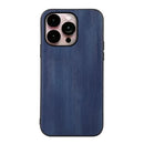 Yellow Cow Texture PU Phone Case For iPhone 14 Pro Max (Blue)