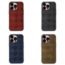 Weave Plaid PU Phone Case For iPhone 14 Pro Max (Green)