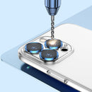 MagSafe Magnetic Transparent PC + Glass Lens Film Phone Case For iPhone 13 Pro(Silver)