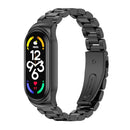 For Xiaomi Mi Band 7 / 7 NFC MIJOBS CS Three-Bead Metal Stainless Steel Watch Band(Black)