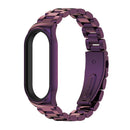 For Xiaomi Mi Band 7 / 7 NFC MIJOBS CS Three-Bead Metal Stainless Steel Watch Band(Purple)