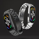 For Xiaomi Mi Band 7 / 7 NFC MIJOBS CS Three-Bead Metal Stainless Steel Watch Band(Black)