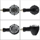 2 PCS PE-ZSD-174 Motorcycle Flashing Rotation Mode LED Two-color Modified Round Turn Signal Light(Yellow + Red Light)