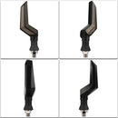 2 PCS KC048 Split Flashing Type Motorcycle Turn Signal Light Assembly with Daytime Running Light Function(Yellow + Red Light)