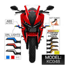 2 PCS KC048 Split Flashing Type Motorcycle Turn Signal Light Assembly with Daytime Running Light Function(Yellow + Red Light)