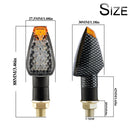 2 PCS KC025 Motorcycle 14LED Turn Signal Light(Black Shell + Smoked Black Lenses)