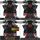 2 PCS KC031 Motorcycle Universal Flashing LED Turn Signal Brake Light(Yellow + Blue Light)