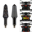 2 PCS KC031 Motorcycle Universal Flashing LED Turn Signal Brake Light(Yellow + Red Light)