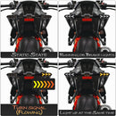 2 PCS KC031 Motorcycle Universal Flashing LED Turn Signal Brake Light(Yellow + White Light)