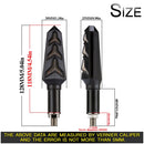 2 PCS KC031 Motorcycle Universal Flashing LED Turn Signal Brake Light(Yellow + Red Light)