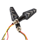 2 PCS KC031 Motorcycle Universal Flashing LED Turn Signal Brake Light(Yellow + White Light)