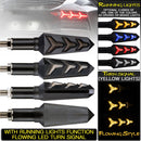 2 PCS KC031 Motorcycle Universal Flashing LED Turn Signal Brake Light(Yellow + Red Light)