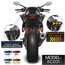2 PCS KC031 Motorcycle Universal Flashing LED Turn Signal Brake Light(Yellow + Yellow Light)
