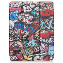For iPad Pro 11 inch 2020 Painted TPU Smart Tablet Holster With Sleep Function & Tri-Fold Bracket & Pen Slot(Graffiti)
