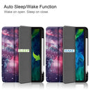 For iPad Pro 11 inch 2020 Painted TPU Smart Tablet Holster With Sleep Function & Tri-Fold Bracket & Pen Slot(Galaxy Nebula)