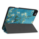 For iPad Pro 11 inch 2020 Painted TPU Smart Tablet Holster With Sleep Function & Tri-Fold Bracket & Pen Slot(Apricot Blossom)