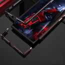 For Samsung Galaxy S22 Ultra Aurora Series Lens Protector + Metal Frame Protective Phone Case(Black Red)