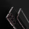For Samsung Galaxy S22 Ultra Aurora Series Lens Protector + Metal Frame Protective Phone Case(Black Red)